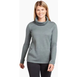 KUHL Women's Athena Pullover -Gear Head Outfitters 4214 ws athena pullover pewter green front pdp photo